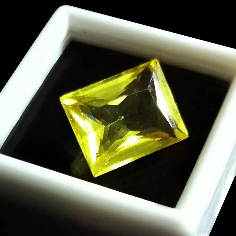 10.89 Ct Certified Natural Yellow Sapphire Baguette Cut Loose Gemstone