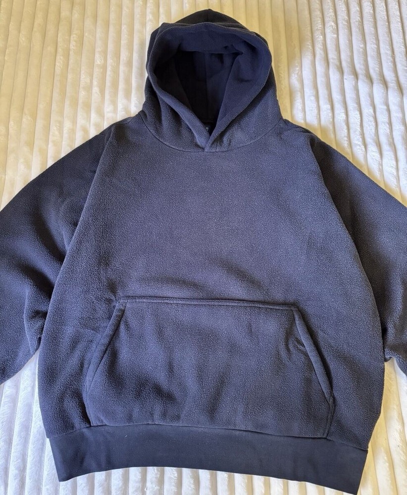 Yeezy Gap Navy Polar Fleece Regular Fit Hoodie Mens Large Unreleased Season