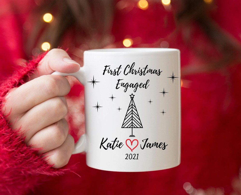 Personalized Couple Christmas Mug 2021 Christmas Gift For Couple Engaged Couple