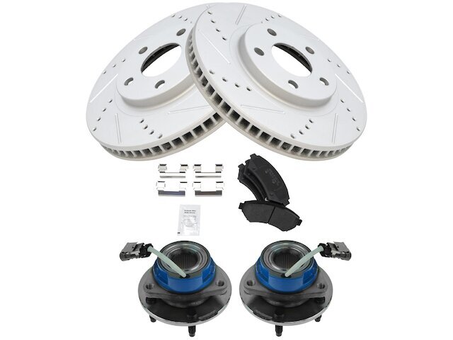 Chevy Impala 2000-2005 Front Brake Pad Rotor Wheel Hub Kit 31JCBV