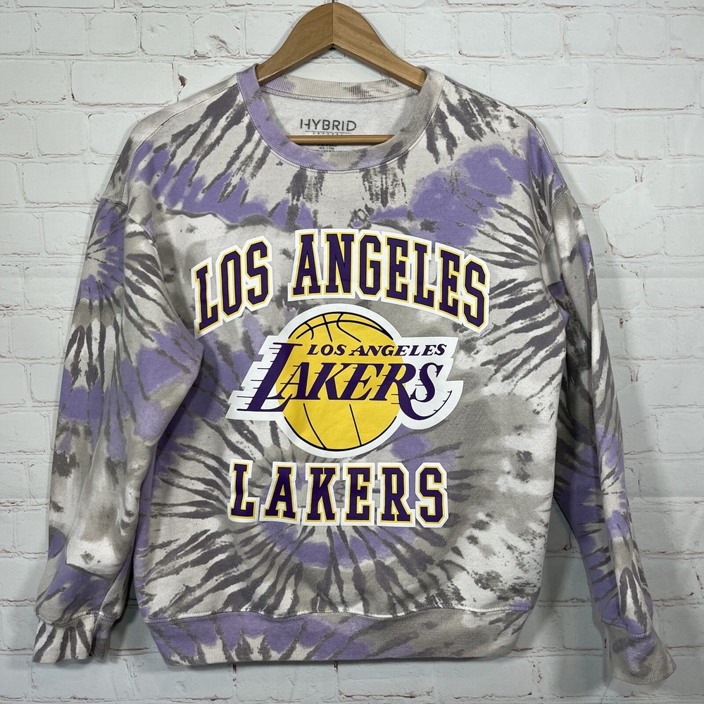Los Angeles Lakers Sweatshirt Womens Large Purple NBA LA Basketball Logo