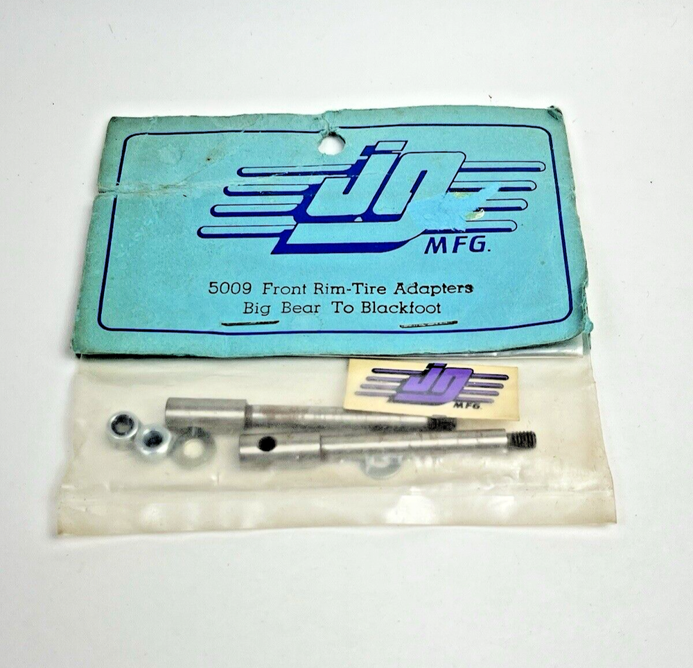 JG Manufacturing 5009 Front Rim Tire Adapters Big Bear to Blackfoot RC Parts New