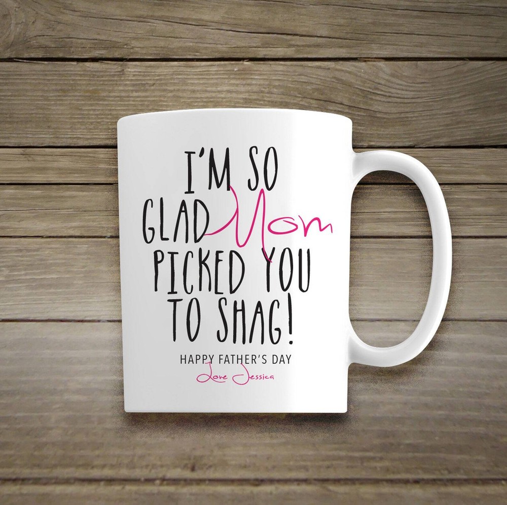 Personalised Ceramic Mug Name Fathers Day Gift Double Sided Unique Design Dad