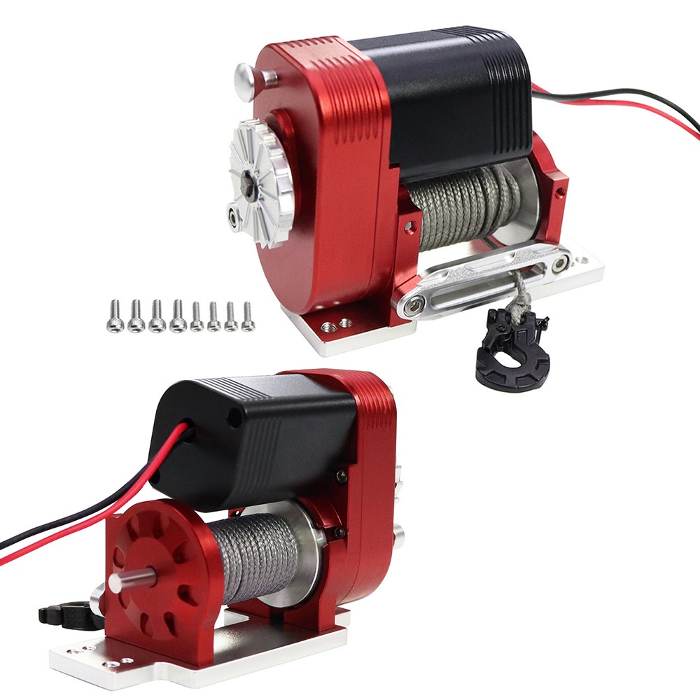 1/10 Scale RC Car Winch 50lbs Load For 1/10 AXIAL SCX10 TRX4 RC 4WD Crawler Car