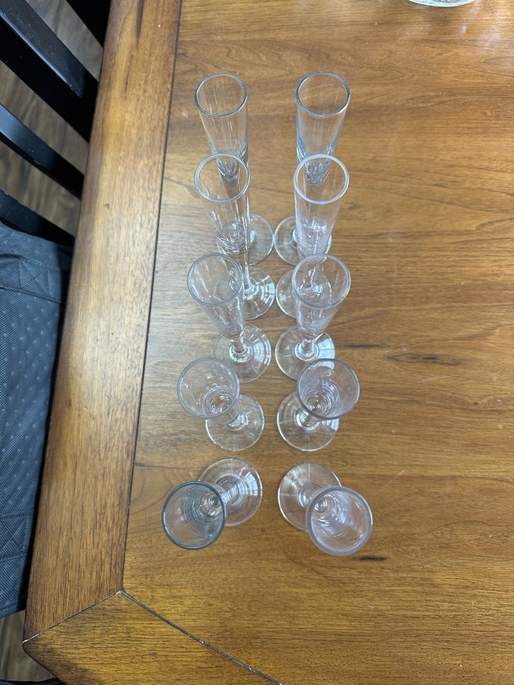 Set of 10 vintage stemmed cordial glasses! #26