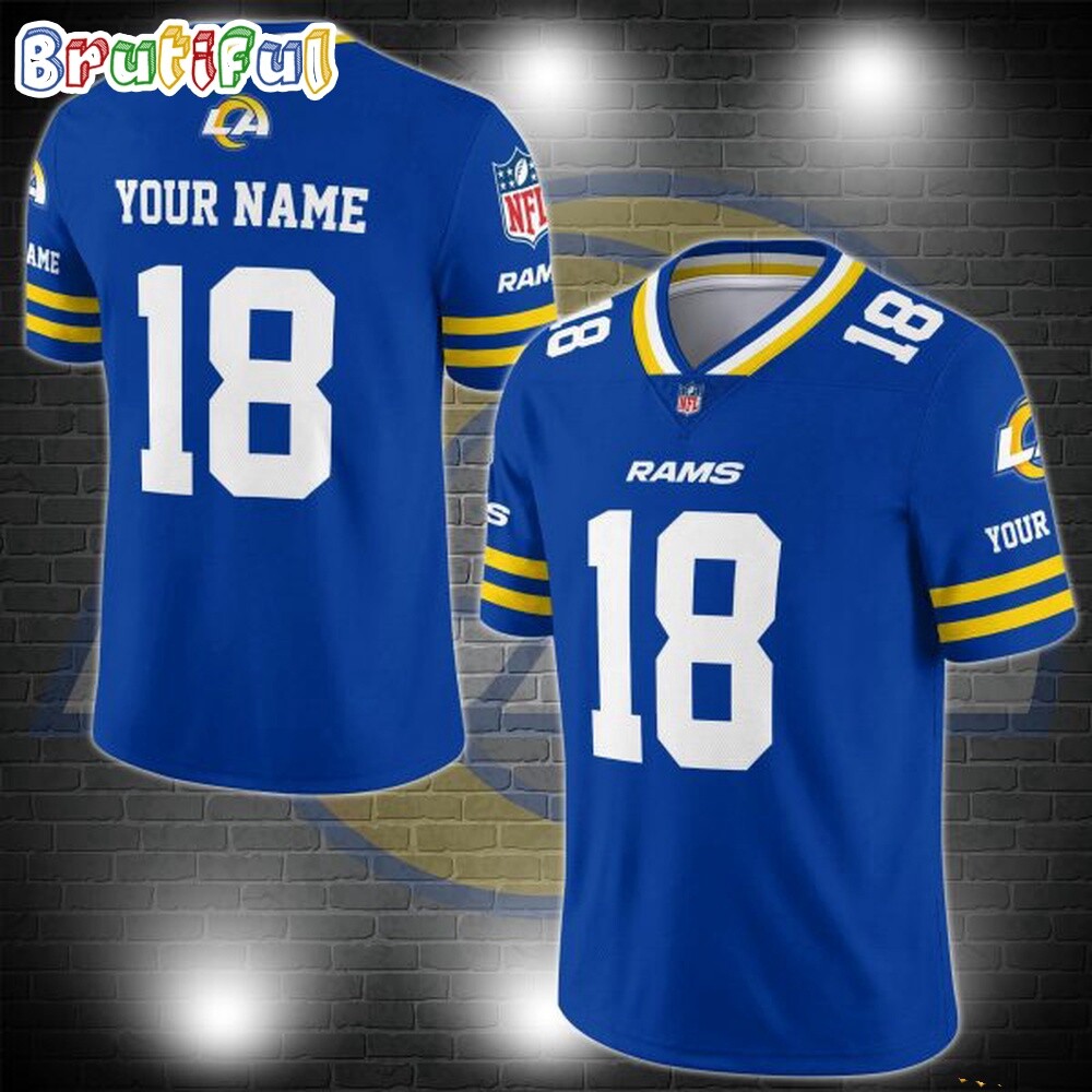 LosxAngelesxRams Logo Team Custom Football Jersey, Football Jersey Shirt