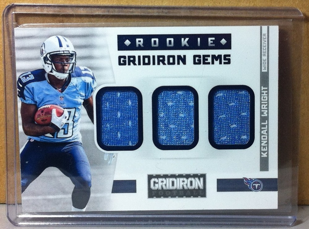 2012 Panini Rookie Gridiron Gems #15 Kendall Wright Titans Jersey 62/199