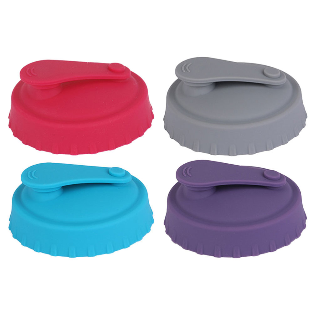 4 Pcs Kichvoe Energy Drink Can Silicone Lid Assorted Color Lids