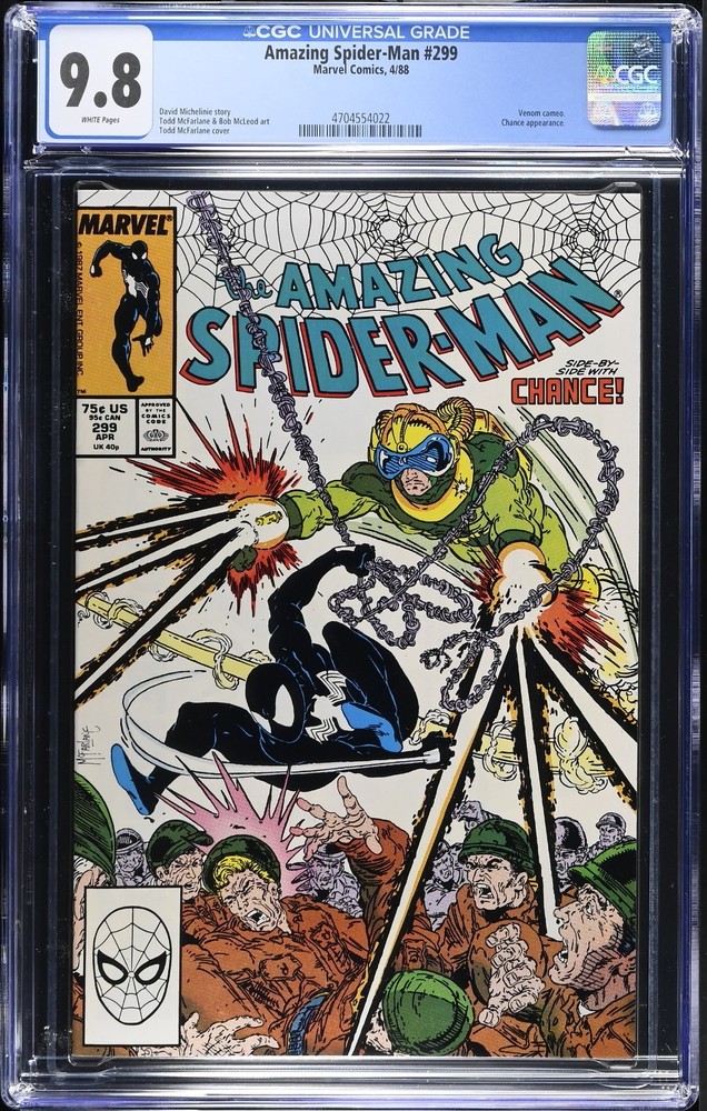 Amazing Spider-Man #299 CGC 9.8 1st Full Cameo Venom Todd McFarlane Marvel 1988