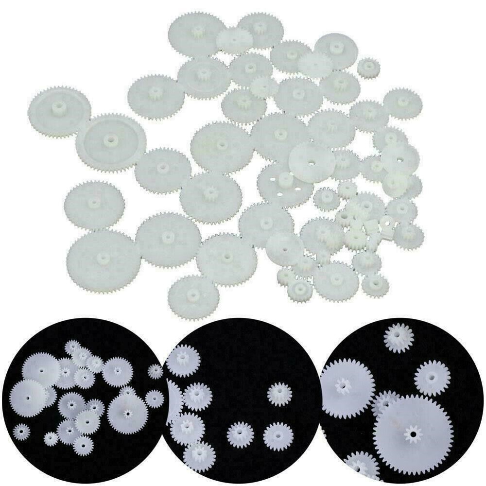 58 Pack DIY Plastic Gear Modulus 0.5 Assortment RC Car Robot Toy Motor Upgrade