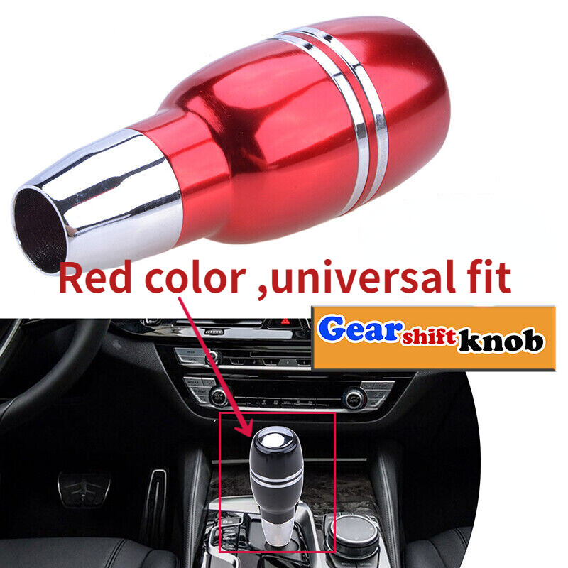 Universal Red Aluminum Automatic Auto Car Gear Stick Shift Knob Shifter Lever