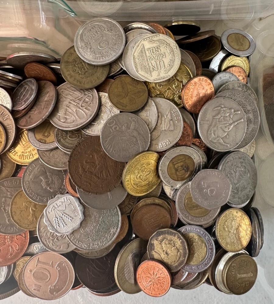 WORLD Coins 1+ LBS pounds INTERNATIONAL FOREIGN BULK LOT Variety Mix 85-100 coin