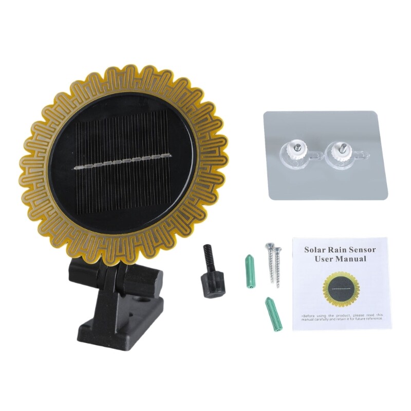 Wireless Light and Rain Detector with 3.7V 1300mAh Solar Rechargeable Efficient