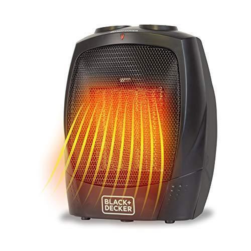 BLACK+DECKER 1500W Portable Space Heater with Carry Handle for Easy Mobility