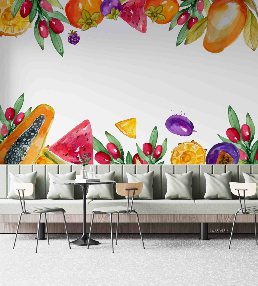 3D Fruit Food Illustration Wall Murals Wallpaper Murals Wall Sticker 4