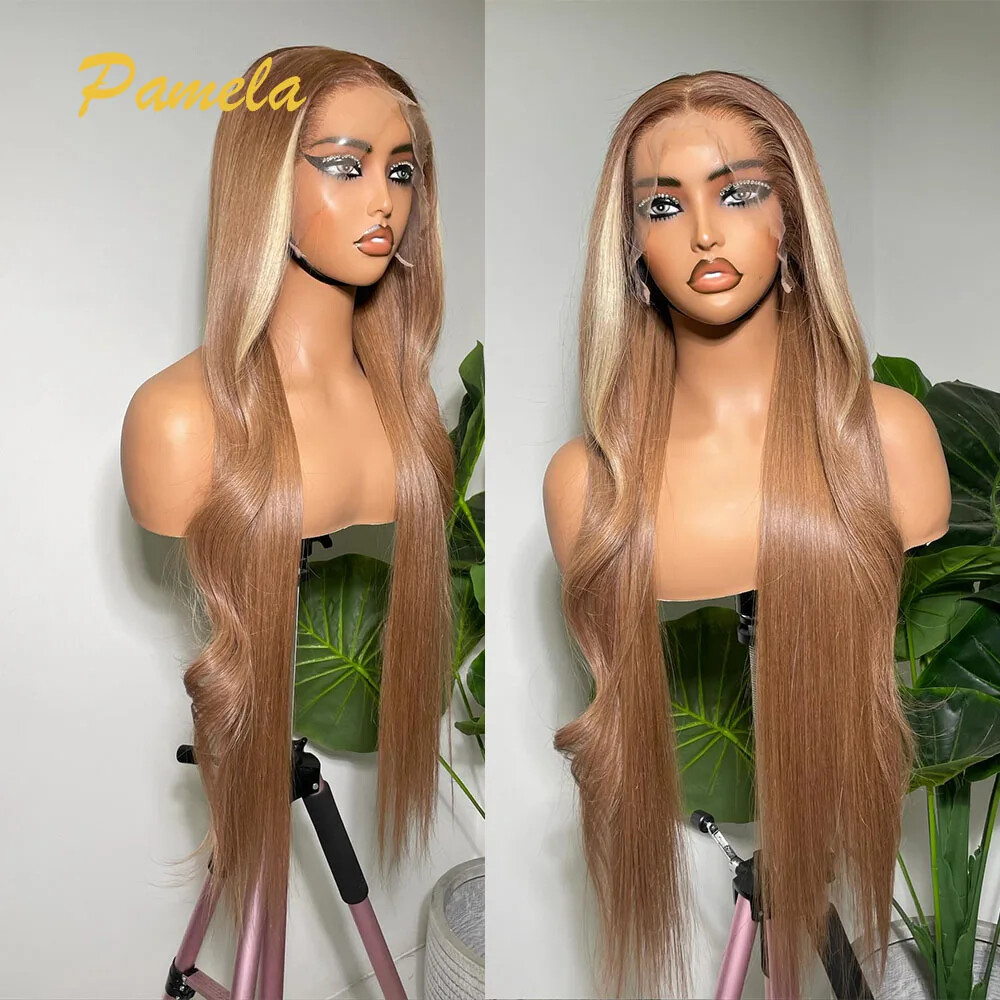 Ombre 2730 Straight Body Wave Glueless Lace Front Human Hair Wig