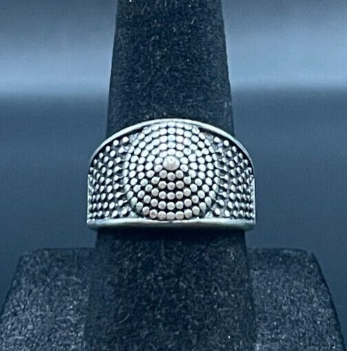 Vintage Antique Silver Tone Southwestern Ring - Size 6.5