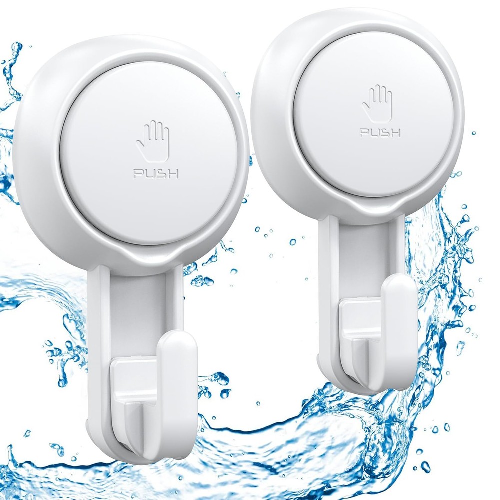 Suction Hooks Powerful Vacuum Suction Cup Hooks- Heavy Duty for Shower, Water...