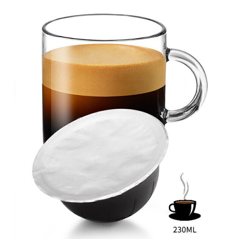 100 Pieces Disposable Aluminum Foil Caps for Nespresso Vertuo Vertuoline GCA1 ENV135 Compatible Pods