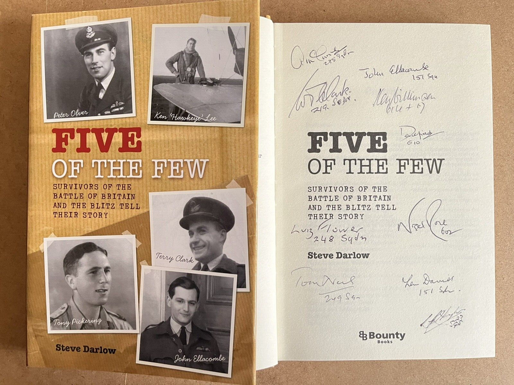 “Five Of The Few” Signed 10 WW2 RAF Battle Of Britain Veterans Incl 2 Of The 5