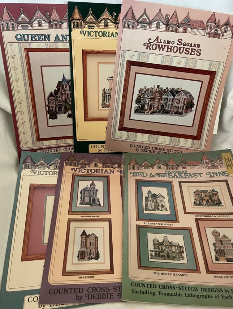 Retired! Debbie Patrick Victorian Houses Cross Stitch Leaflets - YOU CHOOSE!
