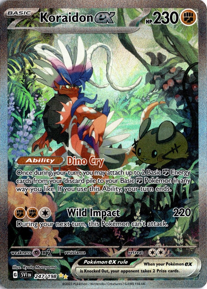Koraidon ex Special Illustration Rare SV01: Scarlet & Violet Base Set 247/198 NM