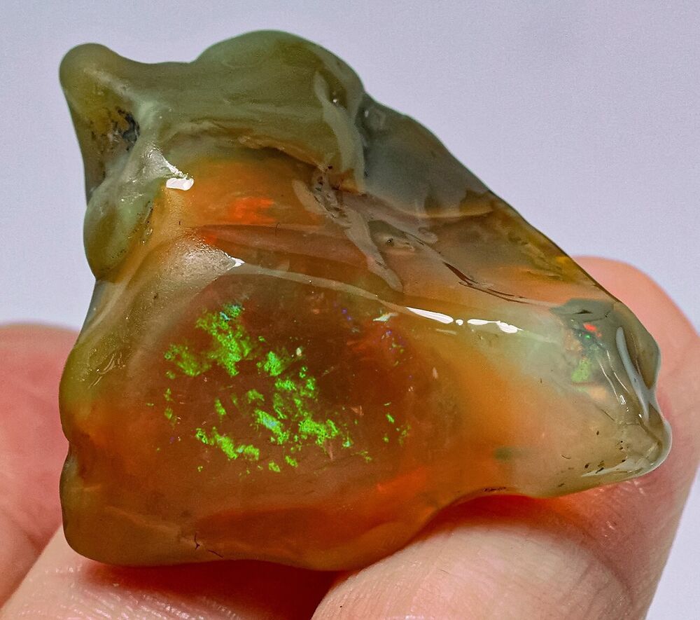 53.6Ct Ethiopian Crystal Opal Facet Rough Specimen YWC454