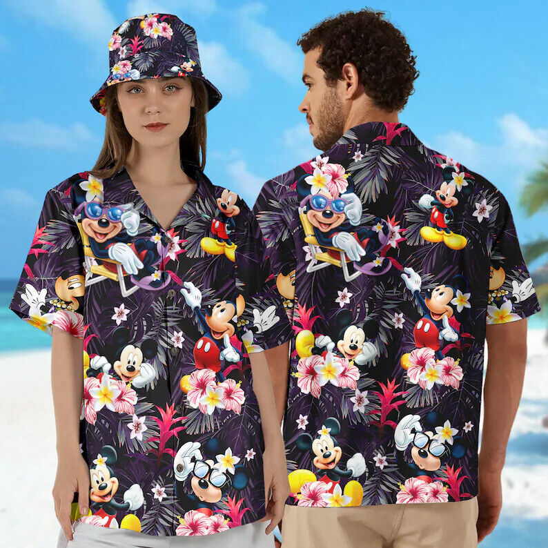 Mickey Mouse Floral 3D HAWAI SHIRT Mother Day Gift All Over Print Best Price