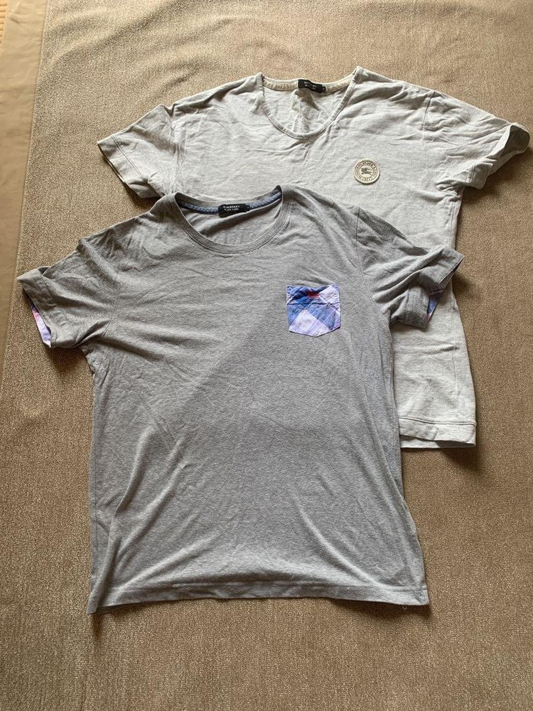 Burberry Black Label T-shirt size L 2 piece set F/S from Japan