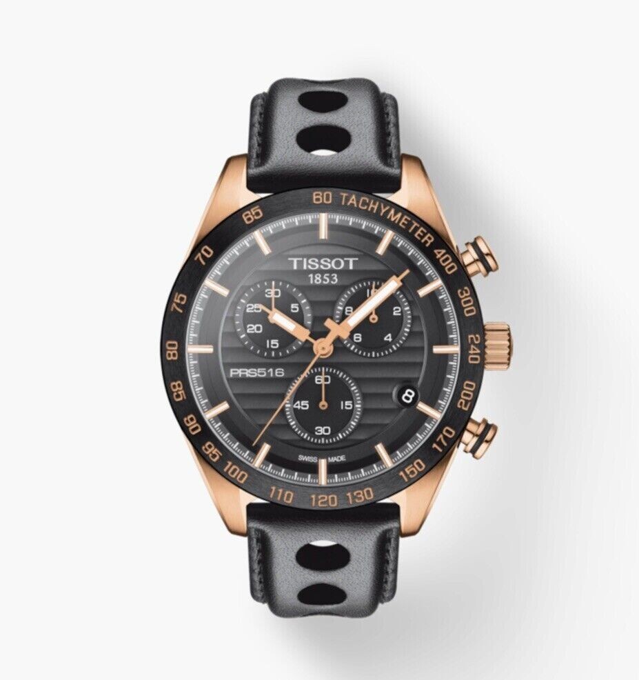 TISSOT PRS 516 Chronograph Black Dial Mens Watch T1004173605100