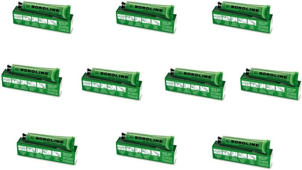 Pack of 10 - Boroline Anti-Septic Cream - Cures Cuts, Wounds, Cracked Heels, Gen