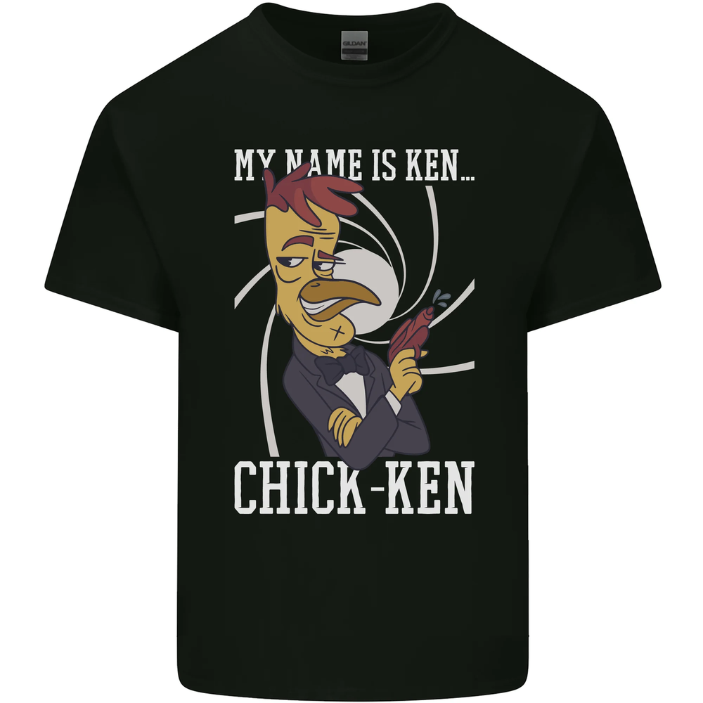 Funny Chicken Spy Parody Mens Cotton T-Shirt Tee Top