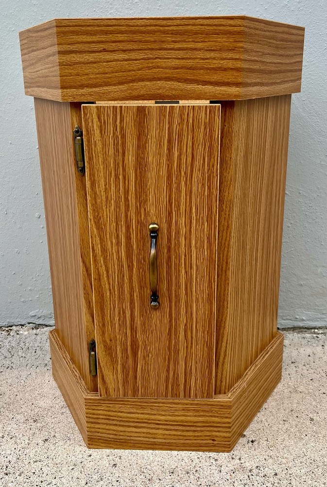 Aqueon 20 Gallon Hexagonal Fish Tank Stand in Oak Finish  