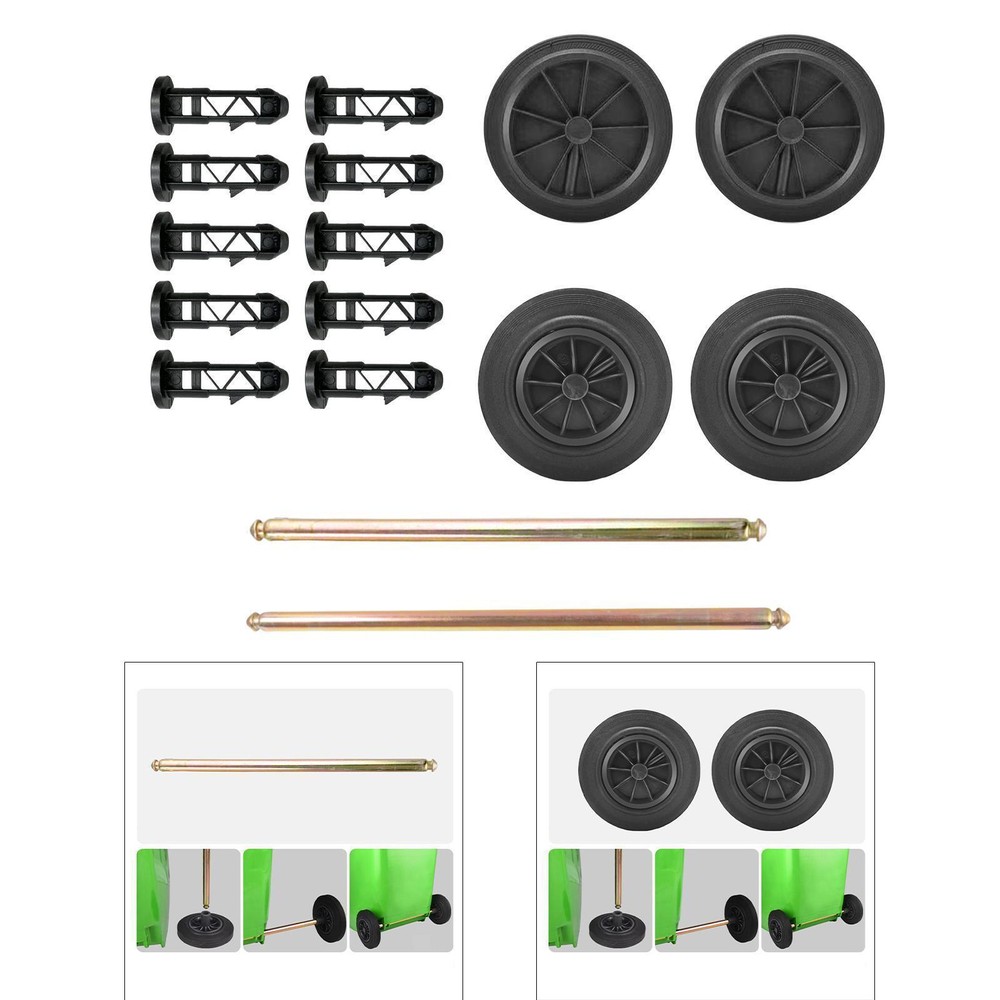 Trash Can Spare Parts Garbage Can Caster Outdoor 100 120 240 L Hollow Shaft