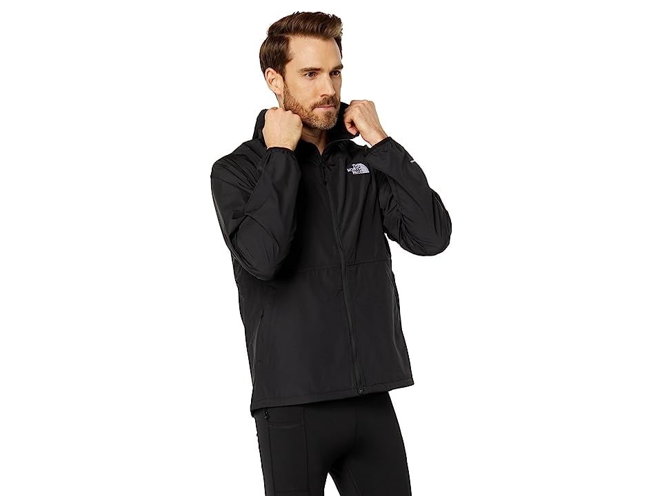The North Face Mens Regular Fit Black Windbreaker Jacket Size S Packable Lightweight