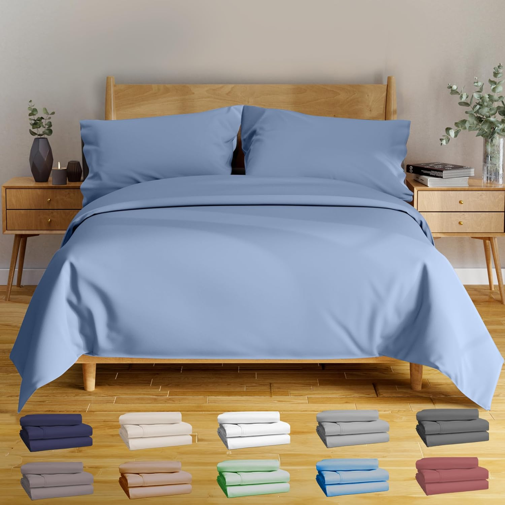 Luxury King Size Bamboo Viscose Sheet Set - Soft Breathable Bedding