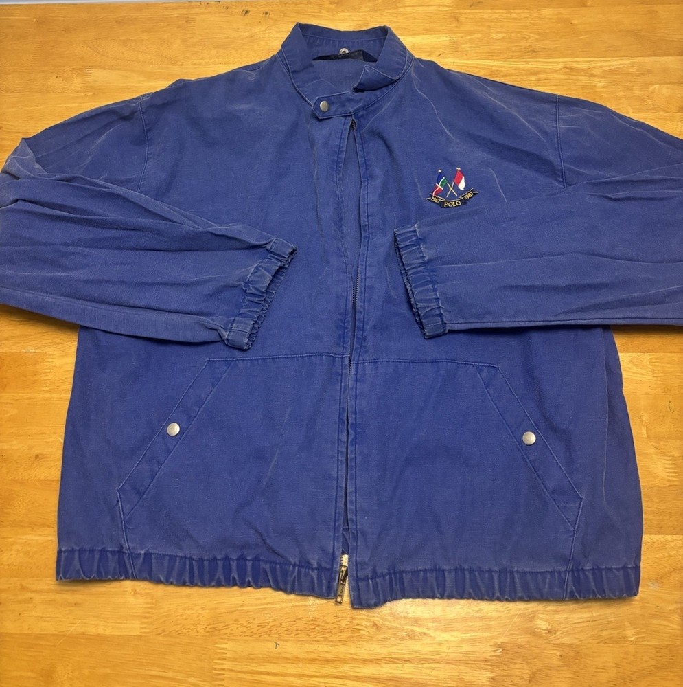 Vintage 90s Polo Ralph Lauren Harrington Jacket 20th Anniversary Embroidered