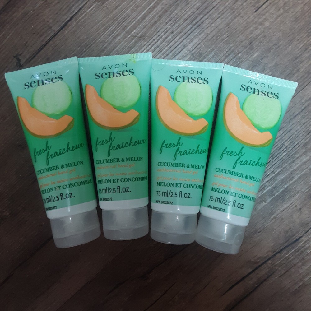 Avon Senses CUCUMBER & MELON Hand Gel Antibacterial 2.5 fl oz  Lot Of 6  😎