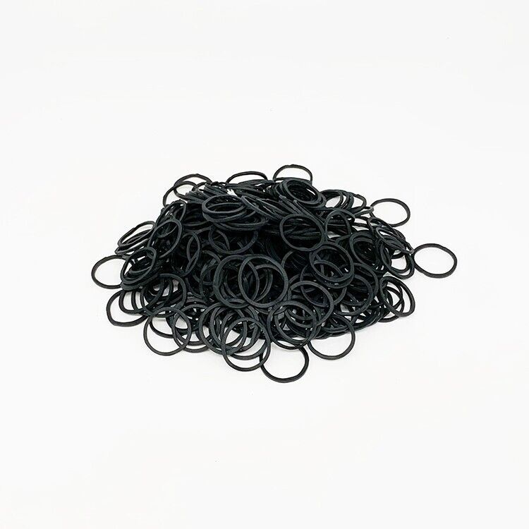 ONE PACK 250 SMALL BLACK RUBBER BANDS FOR HAIR ACCESSORIES