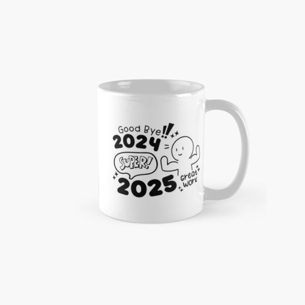 Goodbye 2024 Hello 2025 Happy New Year Classic Mug Gift for Family-image