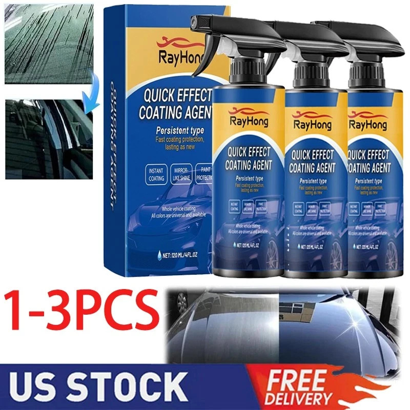 Car Coating Spray,Quick Effect Coating Agent,Car Scratch Wax Polish Spray Liquid