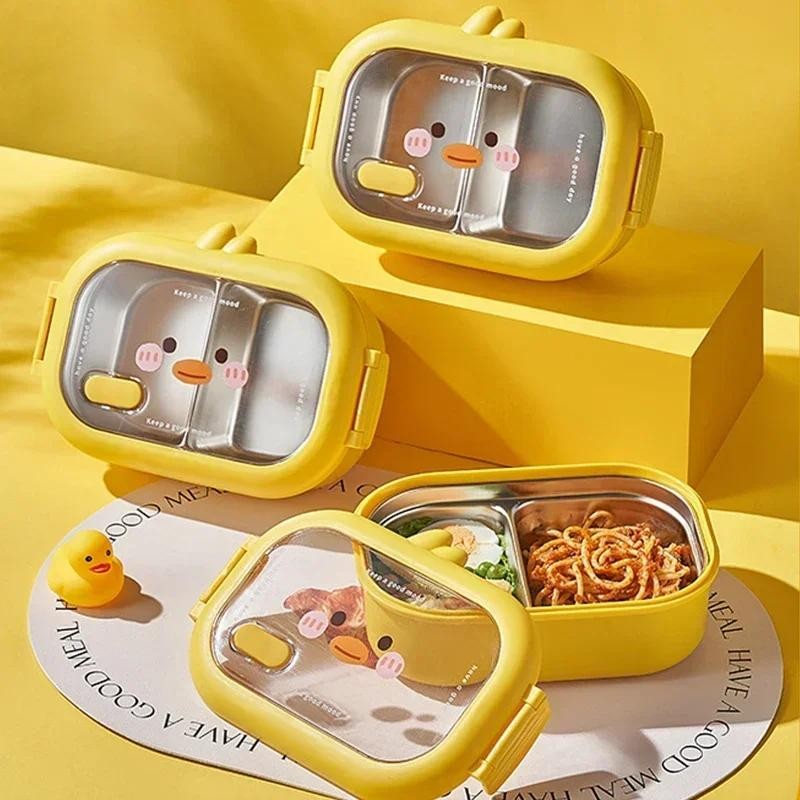 Stainless Steel Kids Lunch Box – Portable Bento Box with Lid, Leakproof Food Con