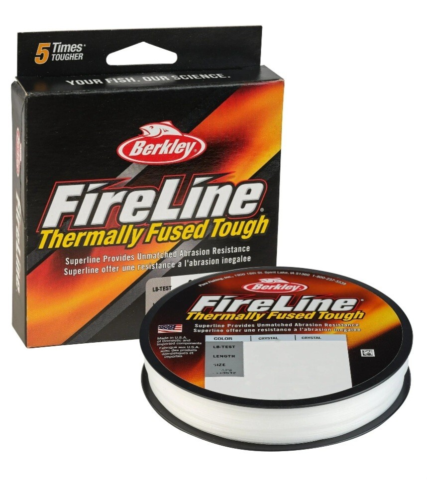 Berkley Fireline Superline 8lb 125yd Thermally Fused Crystal Fishing Line