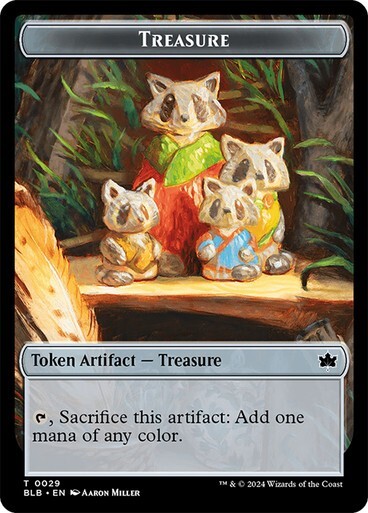 Treasure | Cat Double Sided Token [Bloomburrow] MTG