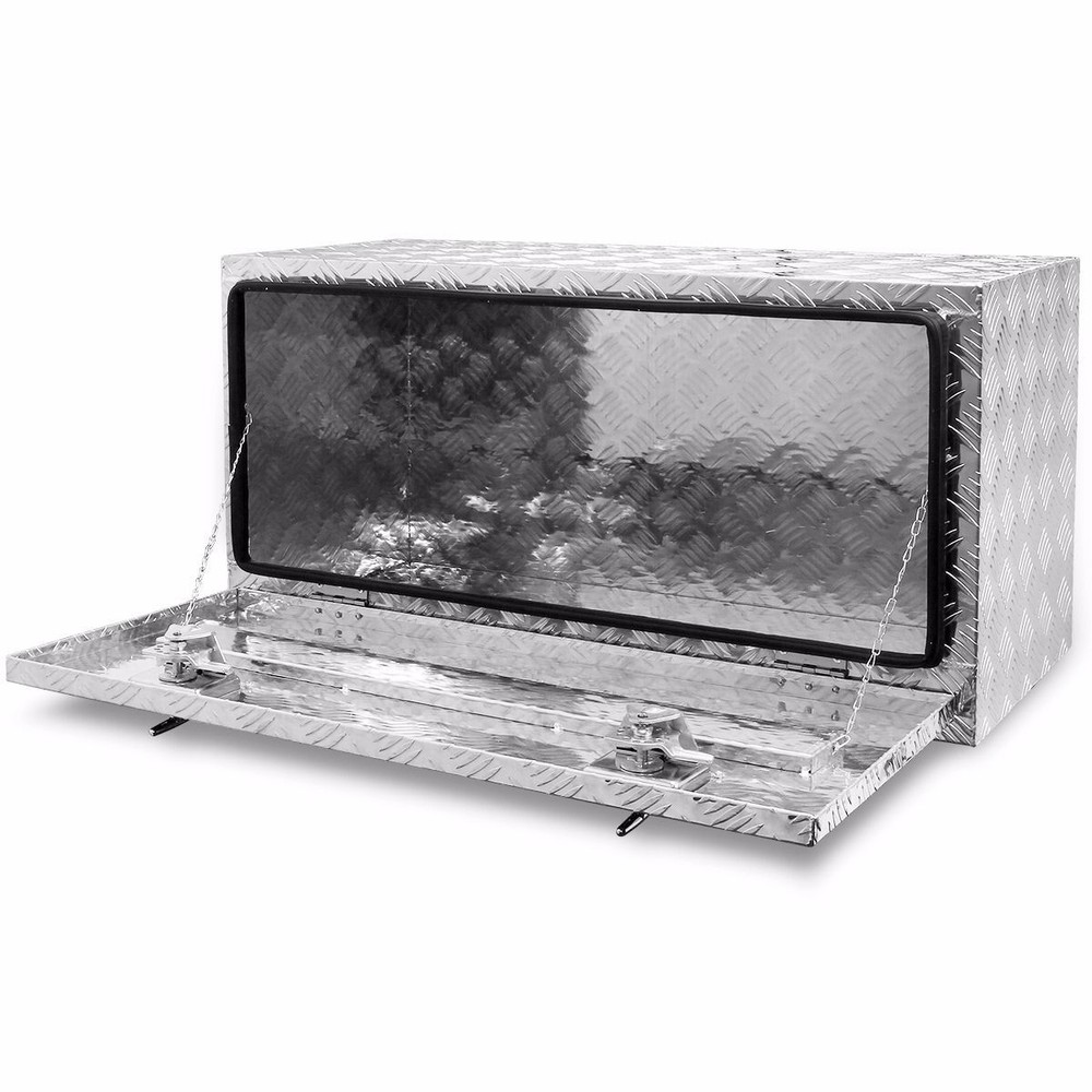 Aluminum 36in Truck Underbody Tool Box Trailer RV Tool Storage Under Bed W/Lock