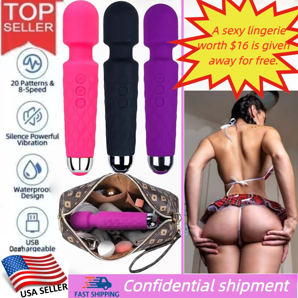 Handheld Rechargeable Wand Massager with 20 Speeds in 3 Colors