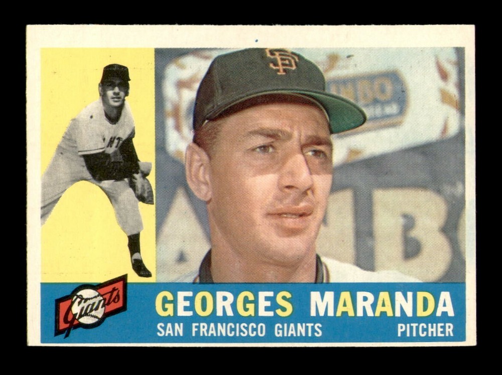 1960 Topps #479 Georges Maranda NM Vintage Baseball Card OBGcards  