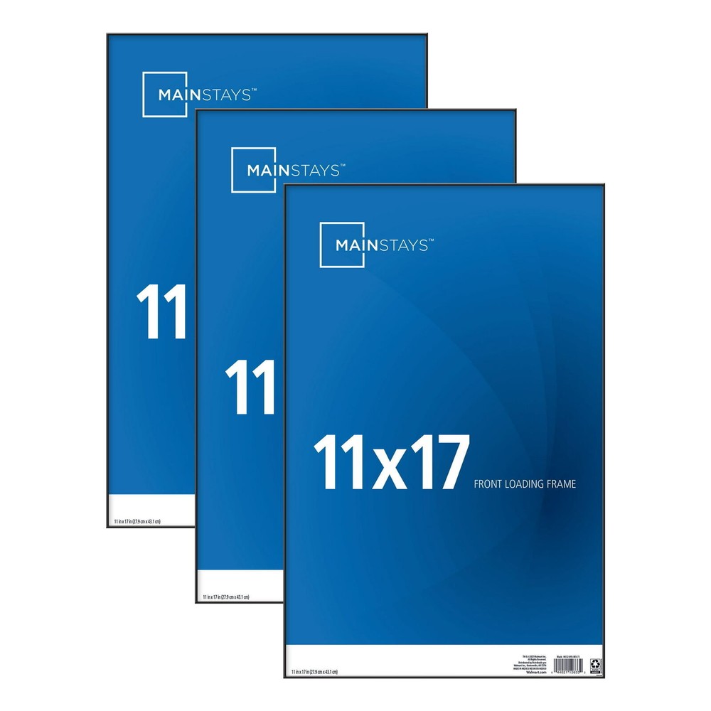 Set of 3 11x17 Inch Format Picture & Poster Frame Wall Art Vertical Horizontal