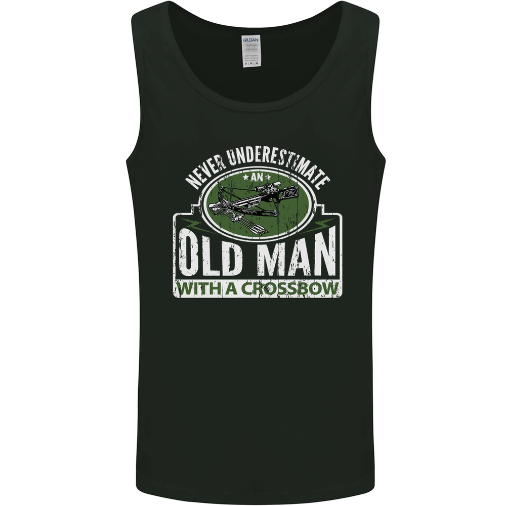 An Old Man With a Crossbow Funny Mens Vest Tank Top