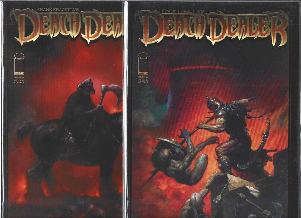 Frank Frazetta Death Dealer Lot of 2 - #6 Cover A & B Set VF Image Comics